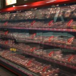 Rayon viande avec les portes fermées