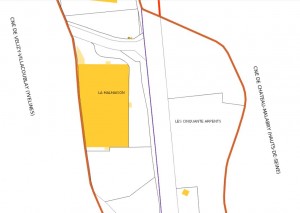 Plan du cadastre montrant le terrain occupé par les Roms